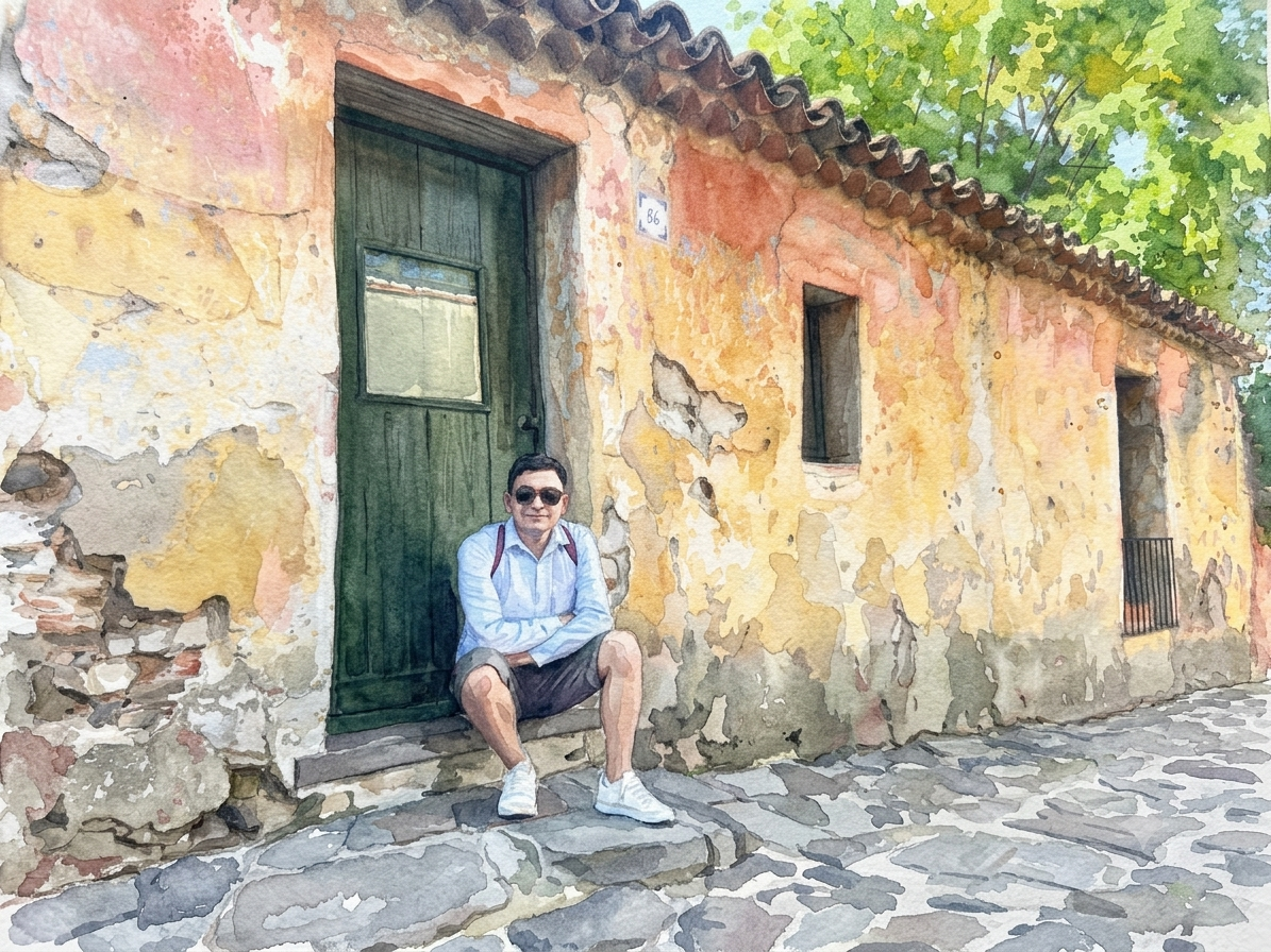Retrato en acuarela